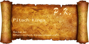 Pitsch Kinga névjegykártya
