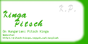kinga pitsch business card